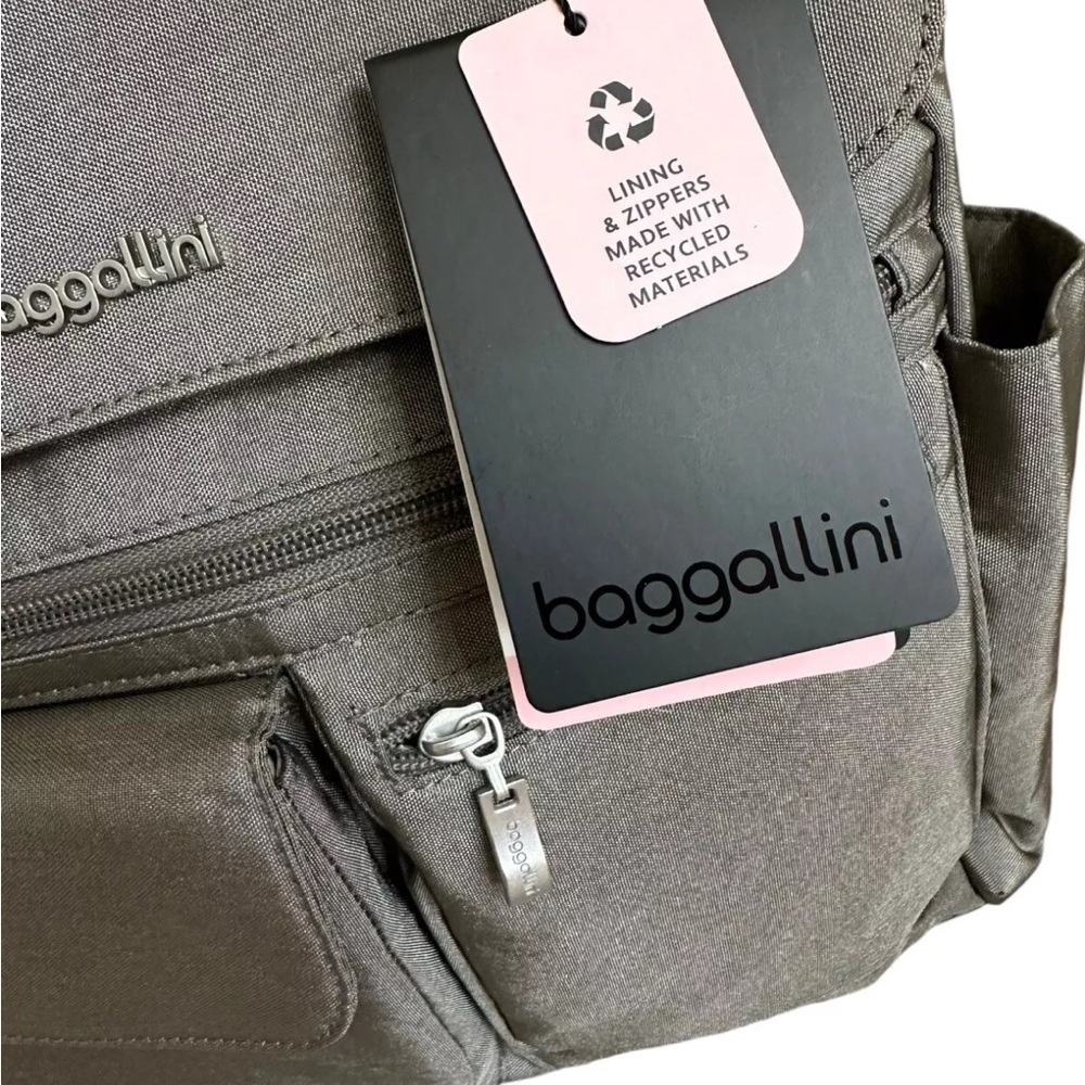 Baggallini Gray Metallic Backpack - Picture 9 of 13